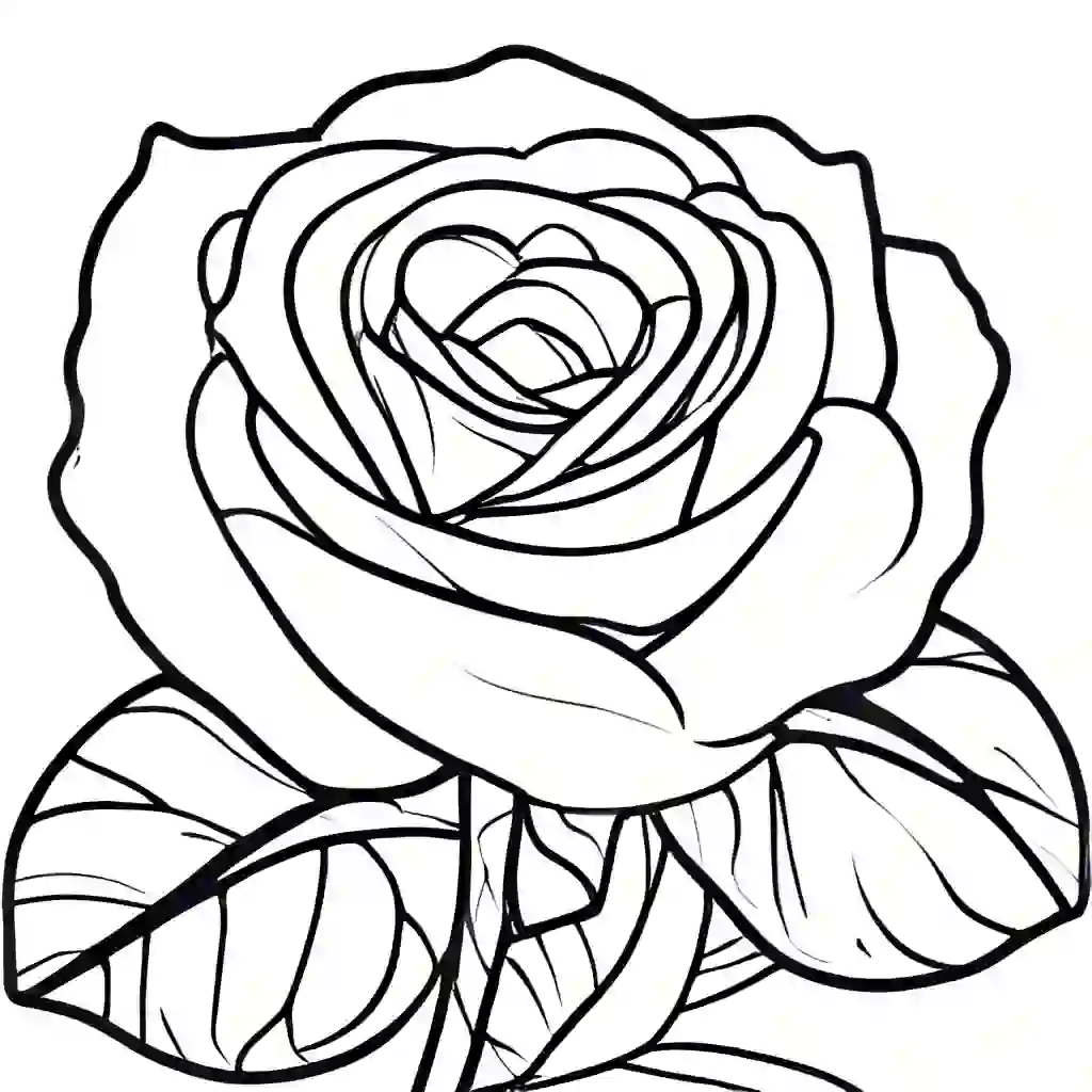 Rose bush coloring pages